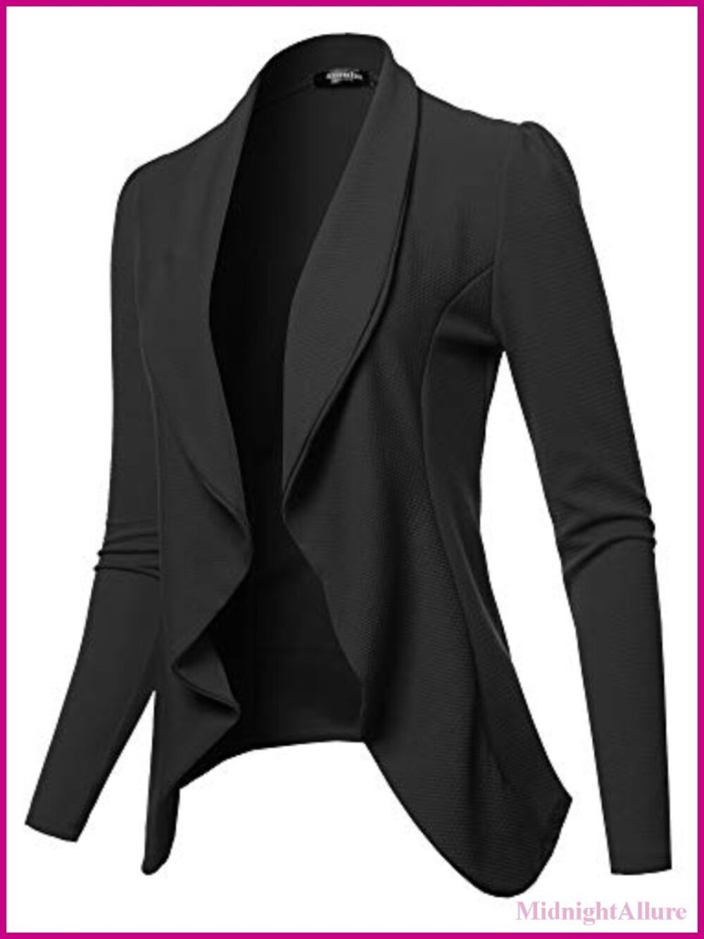 SSOULM Women's Stretch Blazer Notch Lapel Work Office Jacket